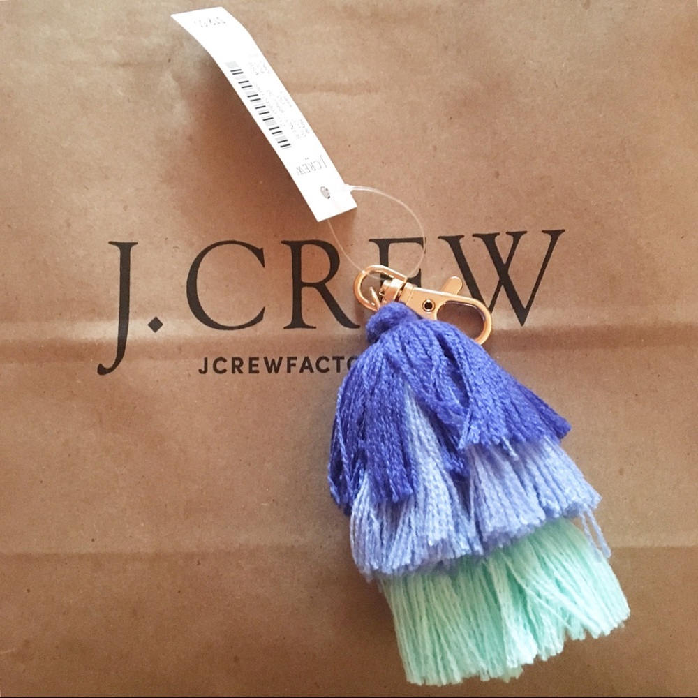 NWT J. Crew Keychain Layered Tassel Fob
